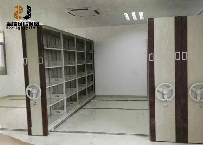 पाउडर कोटिंग फाइल कैबिनेट भंडारण प्रणाली, सुरक्षा ताला के साथ मोबाइल पुस्तकालय अलमारियाँ प्रणाली