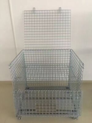 Foldable storage cage with mesh cover